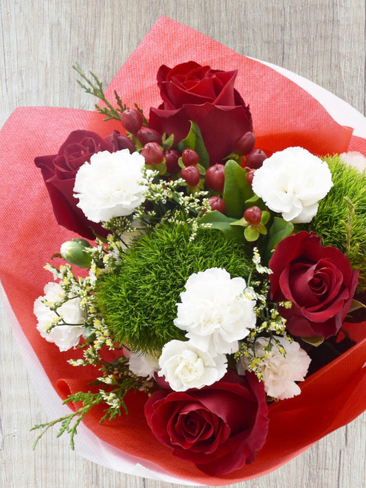 Scarlet Snow Bouquets
