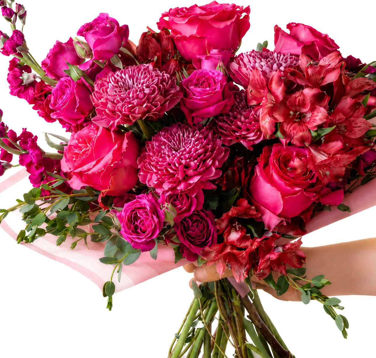 Cherry Kiss Pink and Red Bouquets
