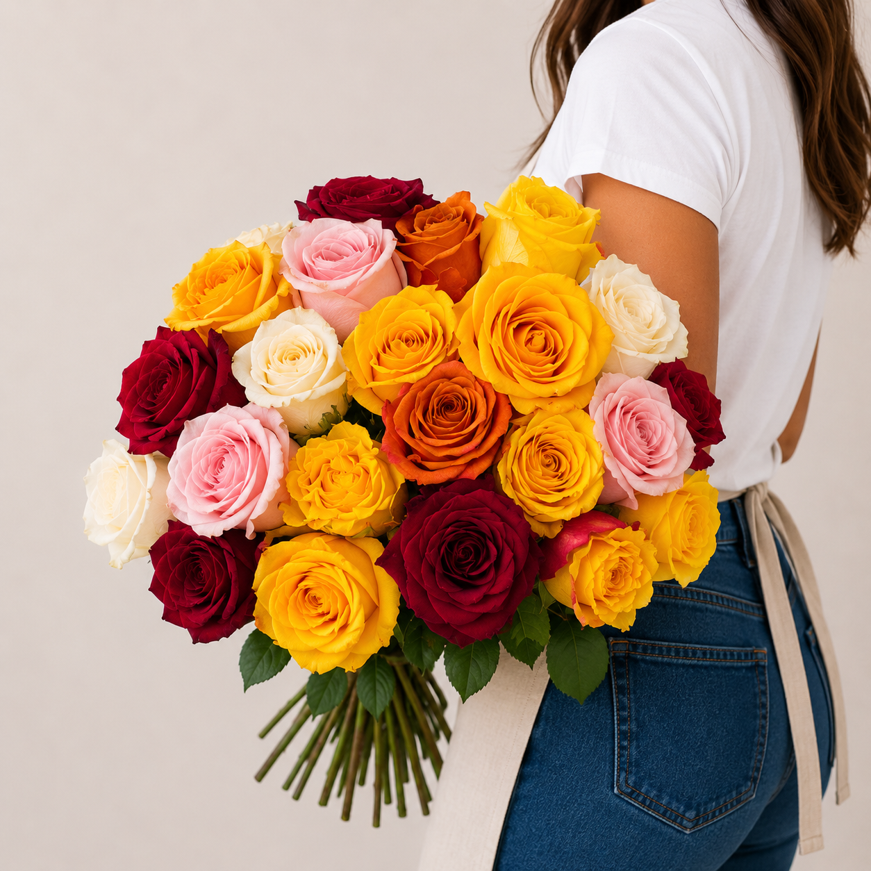 Mixed Color Rose Box