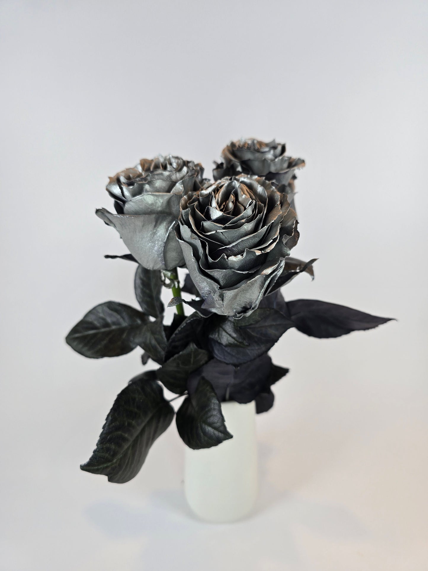 Silver Metallic Tinted Rose