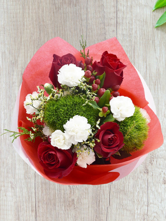 Scarlet Snow Bouquets