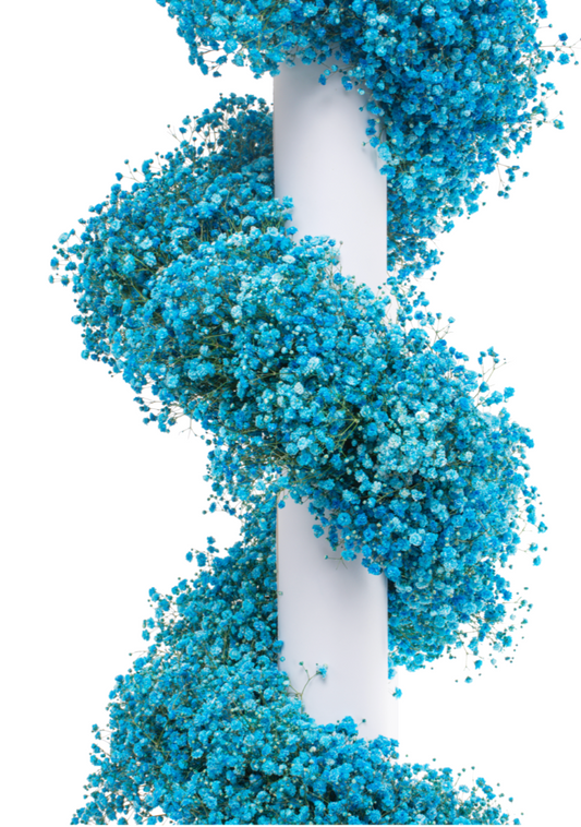Aquamarine Blue Tinted Baby's Breath Garland