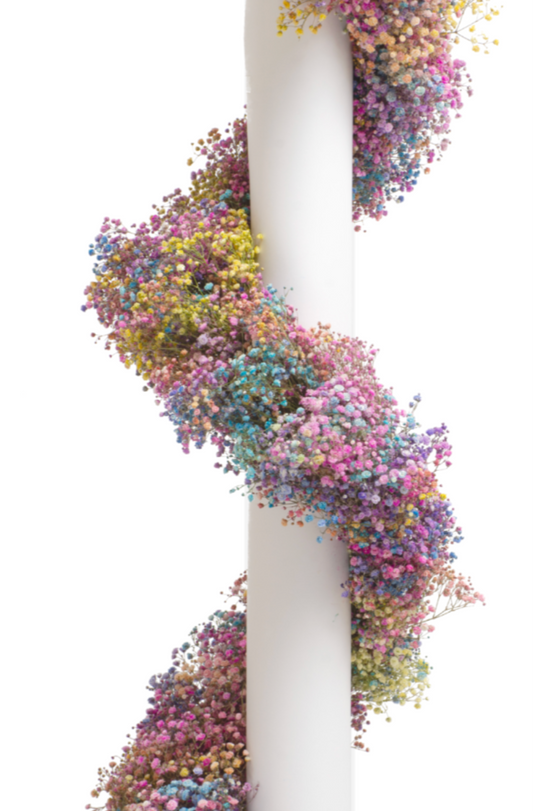Rainbow Tinted Baby's Breath Garland