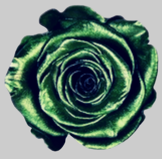 Emerald Green Metallic Tinted Roses