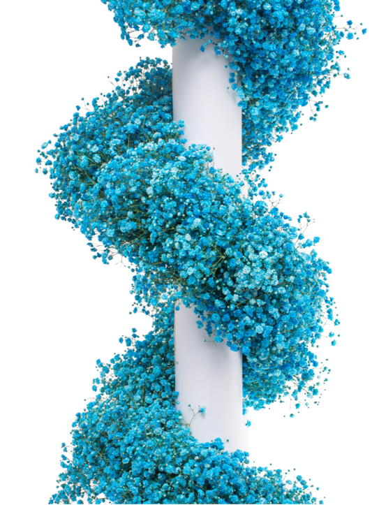 Aquamarine Blue Tinted Baby's Breath Garland