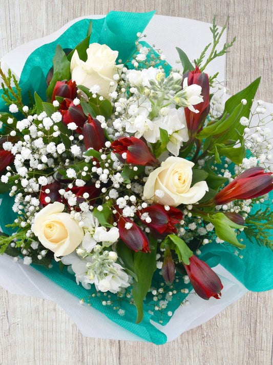 Crimson & Cream Bouquets