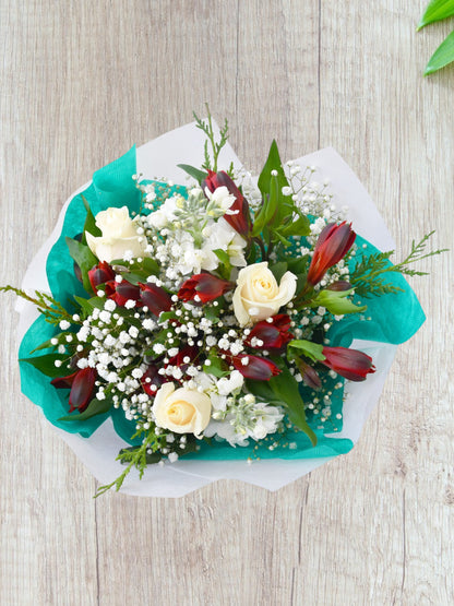 Crimson & Cream Bouquets