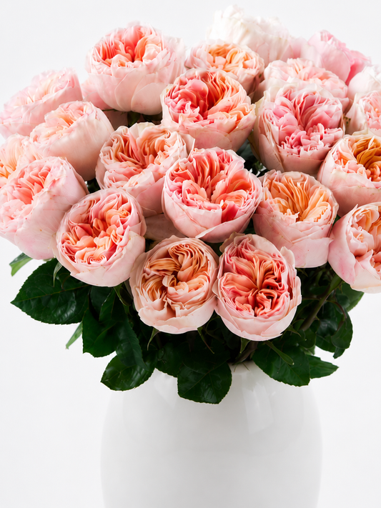 Peach Cashmere Tip Top Garden Rose