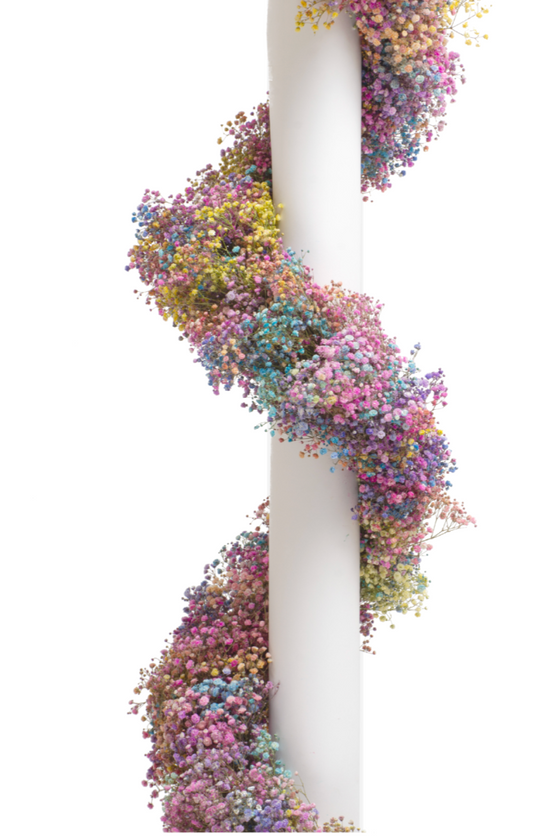 Rainbow Tinted Baby's Breath Garland