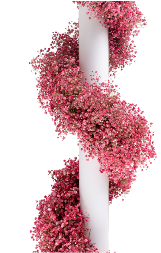 Red Tinted Baby's Breath Garland