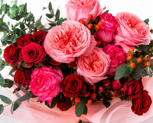 Rose Rouge Red and Pink Bouquet
