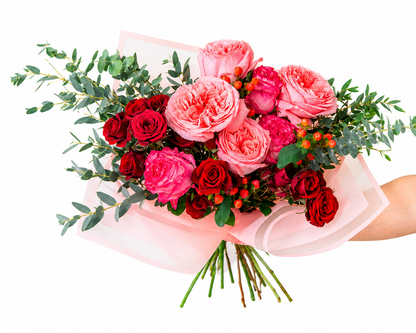 Rose Rouge Red and Pink Bouquet